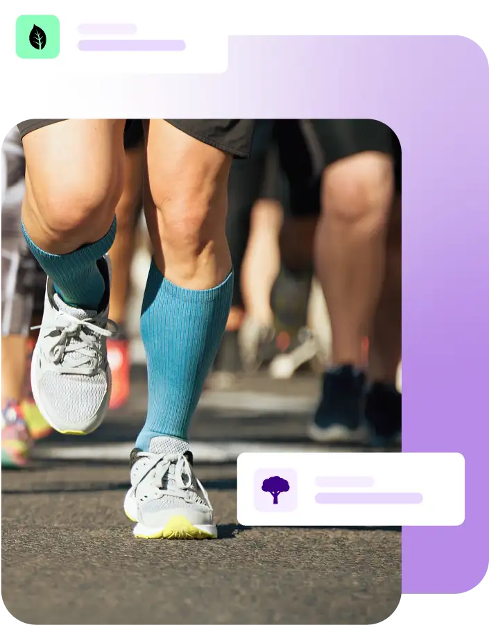 Runners running on road